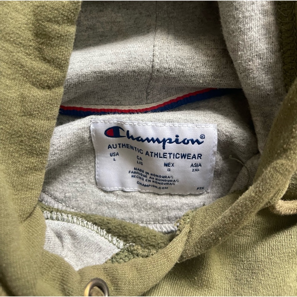 Green Champion Hoodie size Large